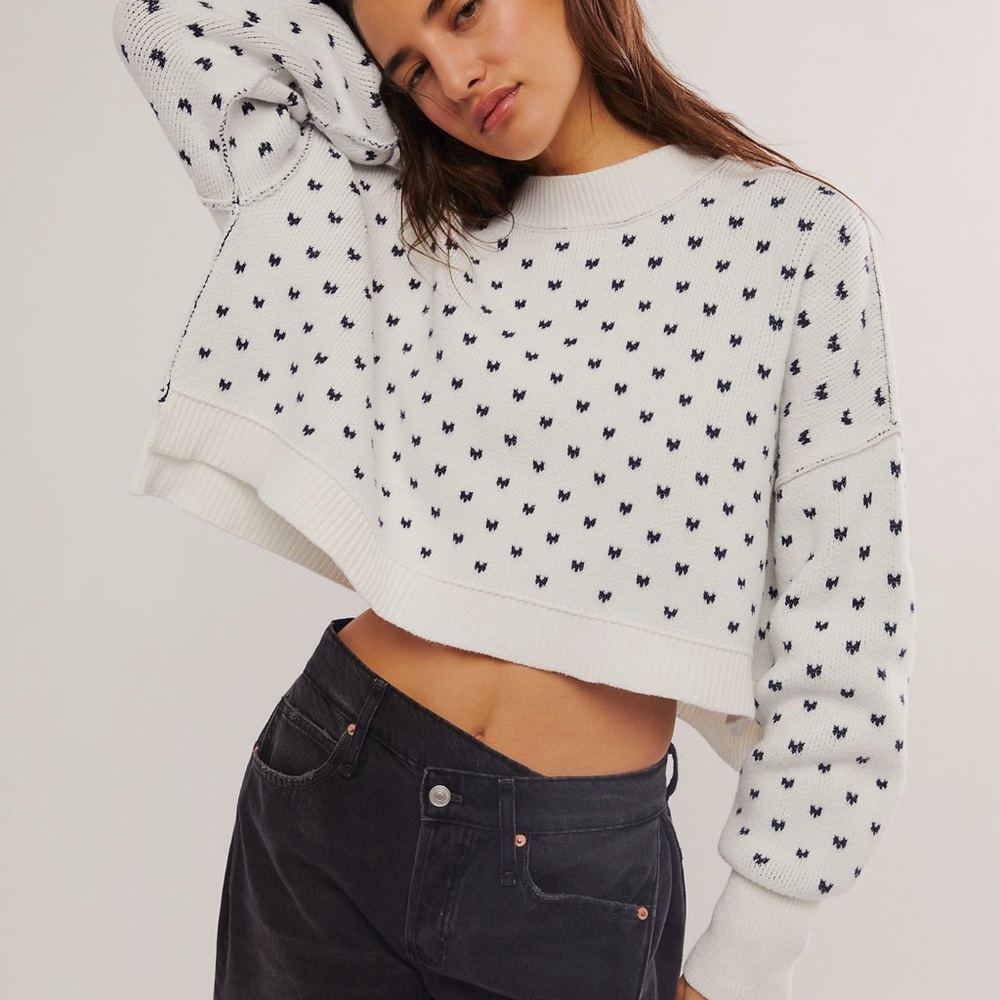 Free People Easy Street Cropped Sweater